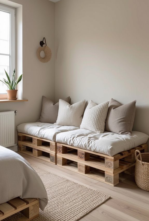 pallet seating with cushions