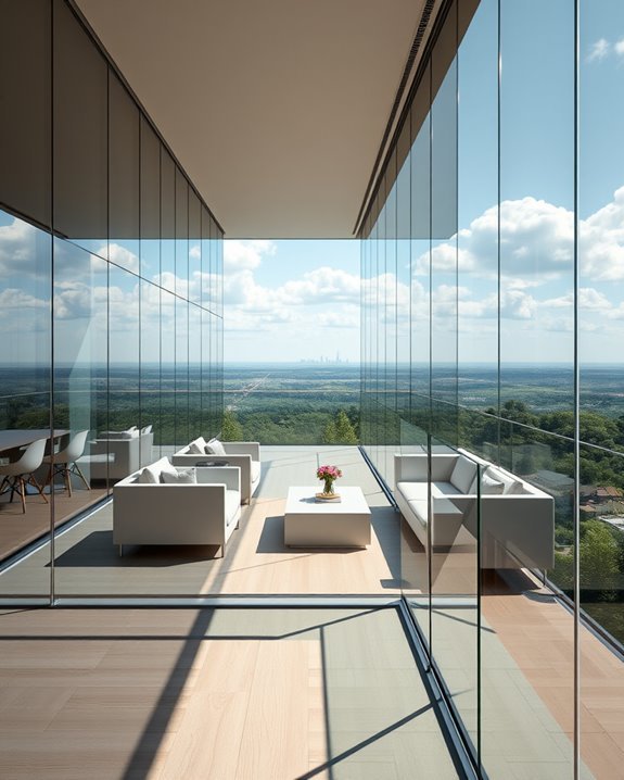 panoramic glass balcony views