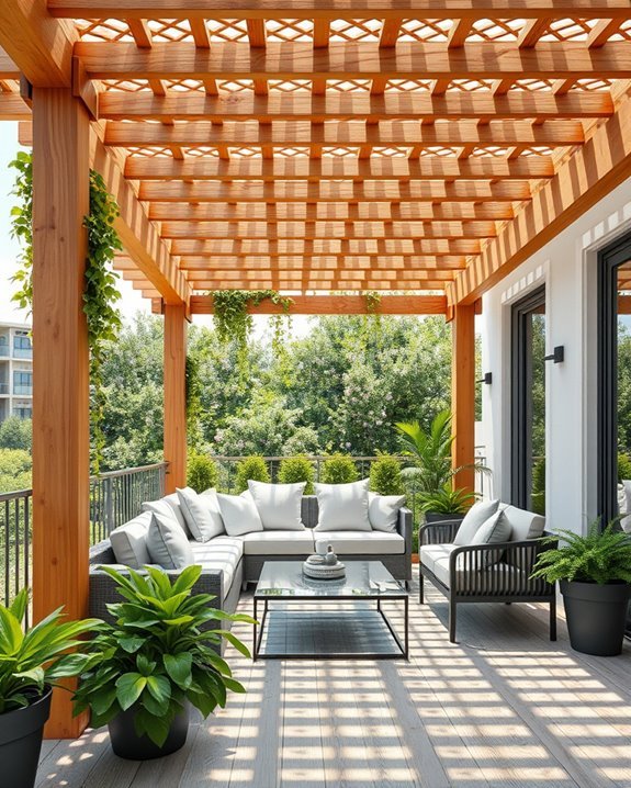 partial shade pergola options