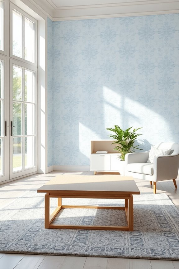 pastel blue decor accents