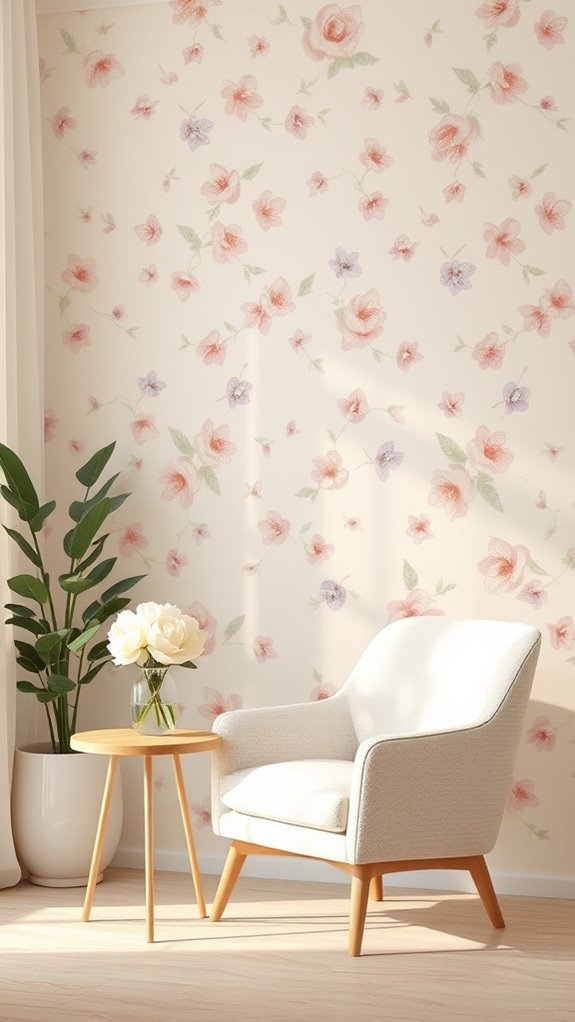 pastel floral home decor