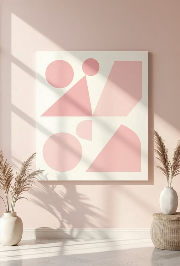 pastel geometric modern wallart