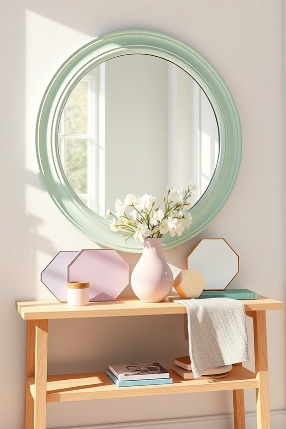 pastel mirror spring accents
