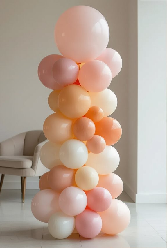 pastel ombre balloon display