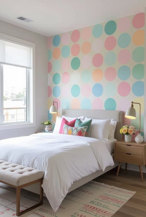 pastel playful accent walls