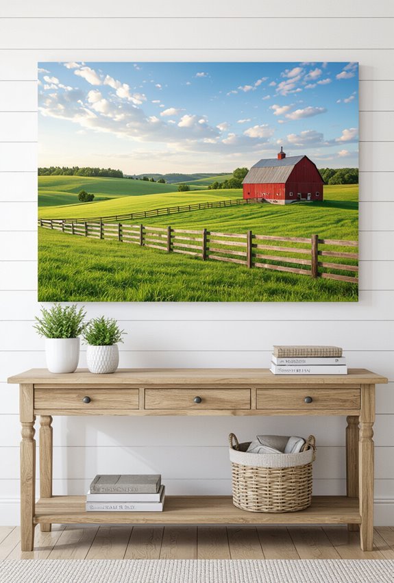 pastoral farmhouse serene canvas prints