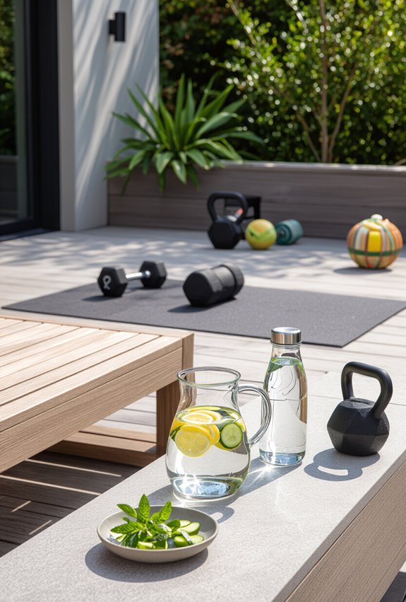 patio hydration station setup