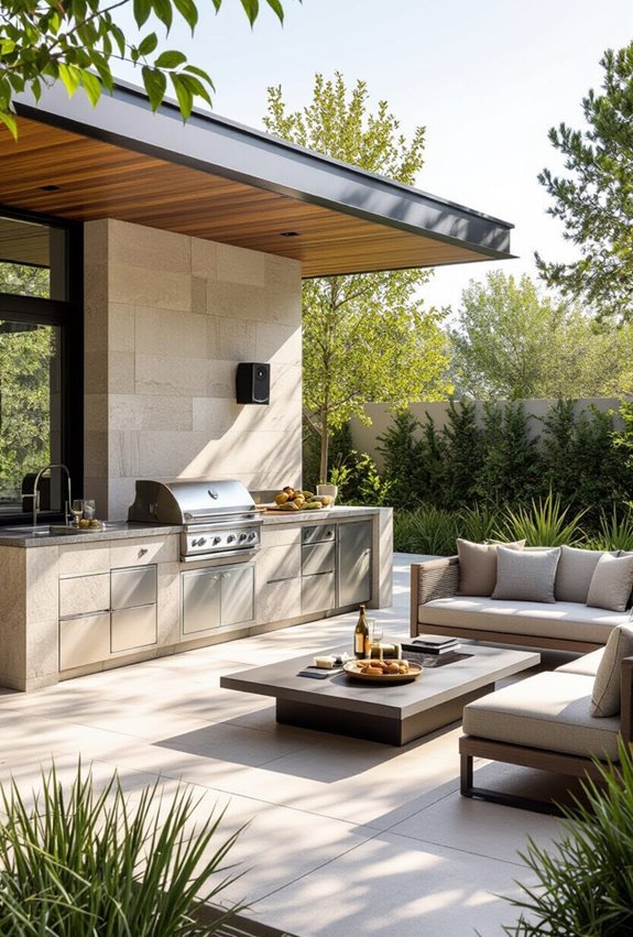 patio outdoor audio entertainment setup