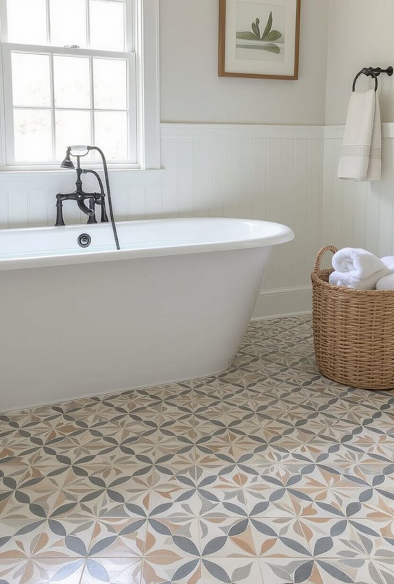 patterned encaustic tiles warmth