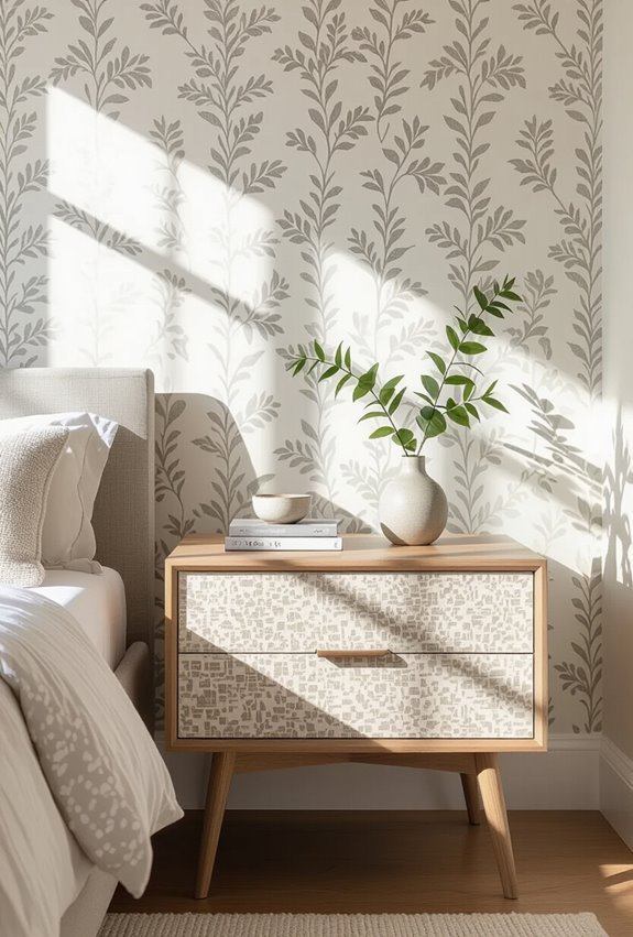 patterned peelable wallpaper accents