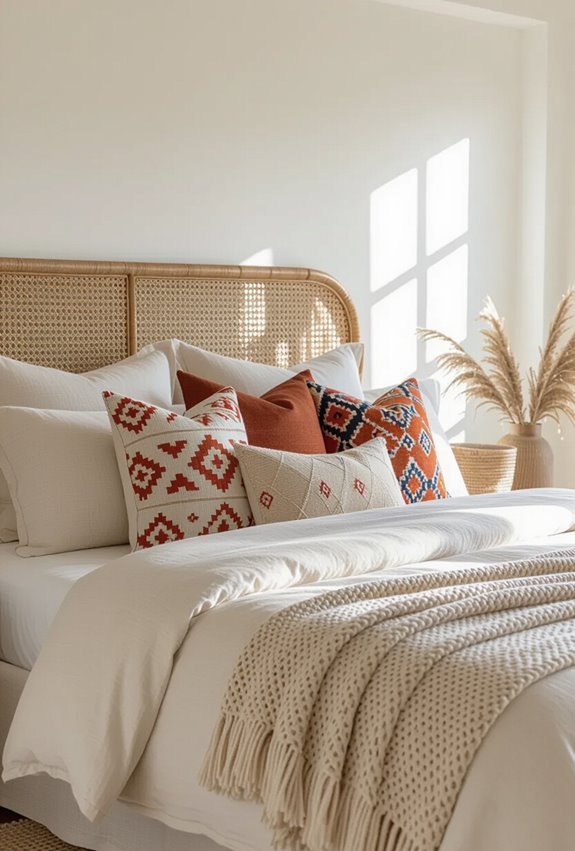 patterned pillows add personality