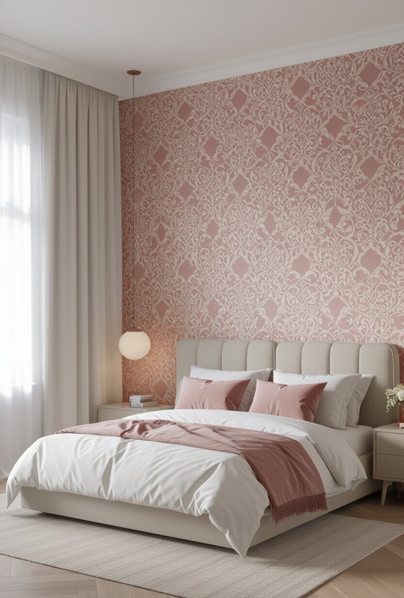 patterned pink wallpaper dynamics