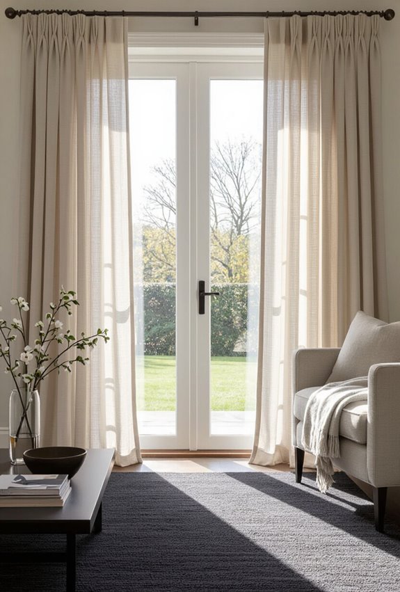 patterned sheers with neutrals