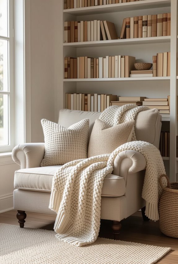 patterned throws and scented blankets