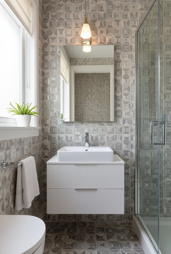 patterned tiles add depth