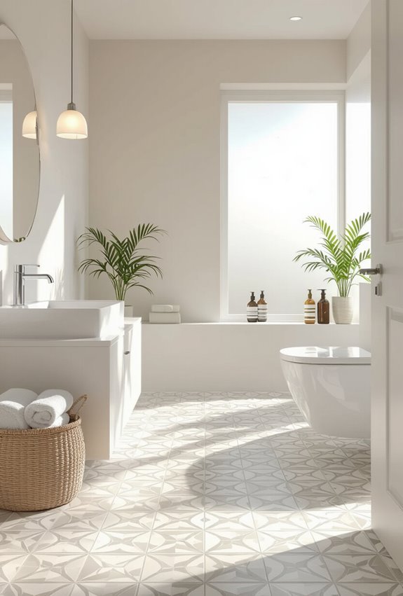 patterned tiles add personality