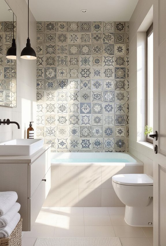 patterned tiles create focalinterest