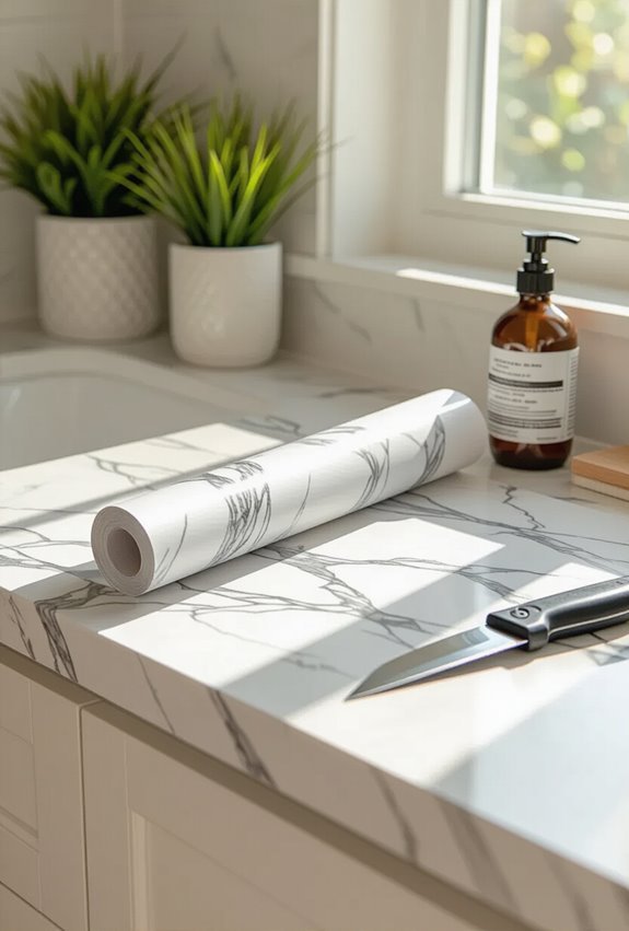 peel and seal faux marble countertops