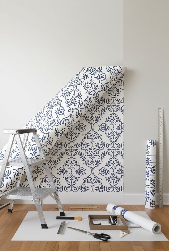 peel and stick mural installation