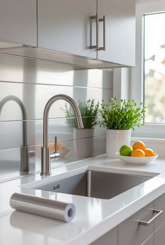 peel and stick stainless steel