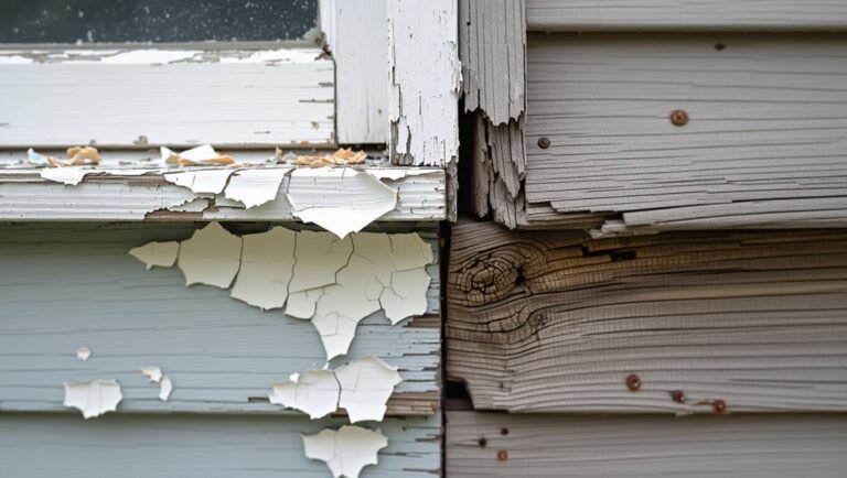 peeling paint or rot