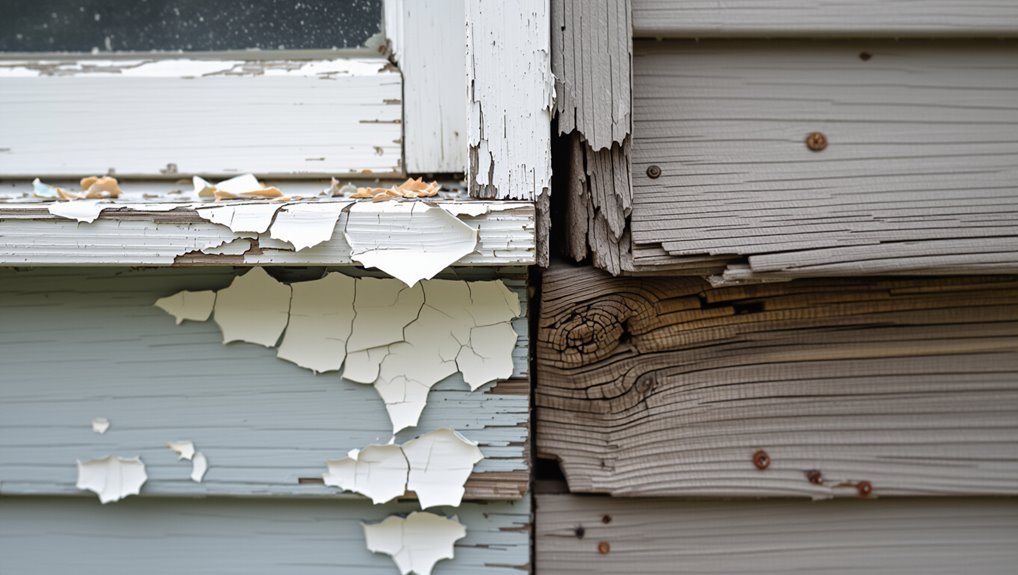 peeling paint or rot