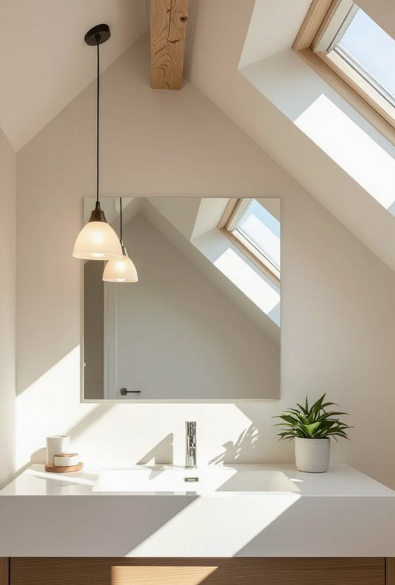 pendant lights complement angled ceilings
