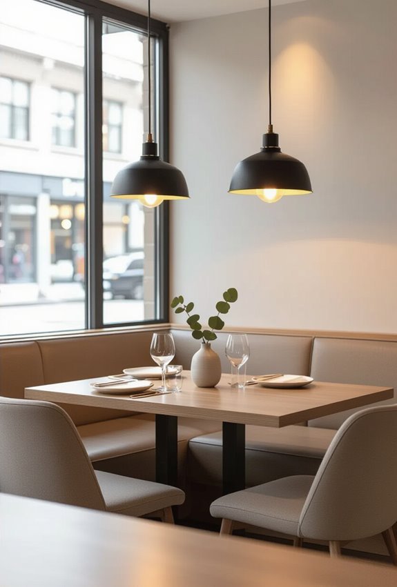 pendant lights define zones