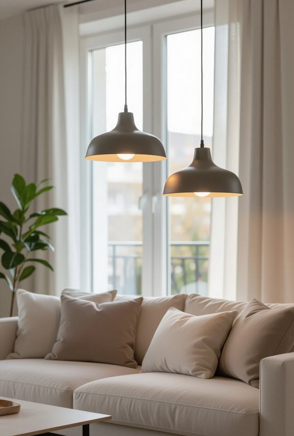 pendant lights highlight seating