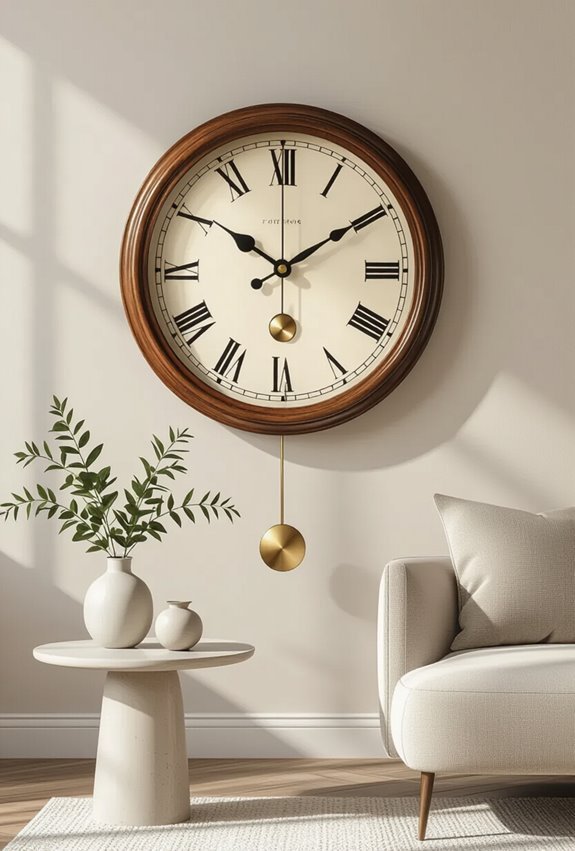 pendulum driven antique clock sculpture
