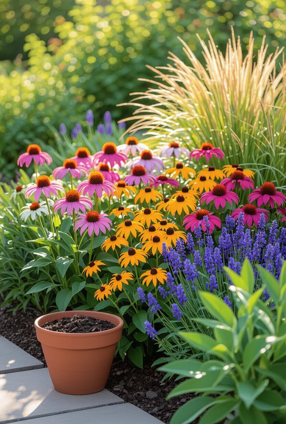 perennials staged for continuous color