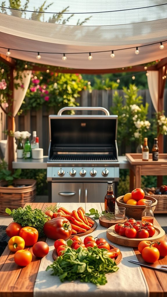 perfect bbq outdoor setup