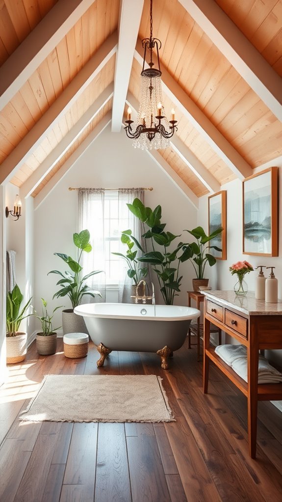 personalized attic bathroom decor