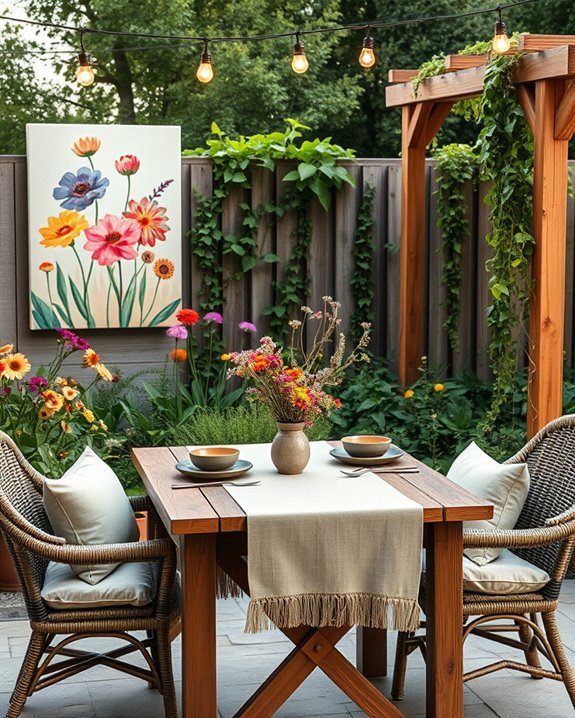 personalized backyard cafe artwork