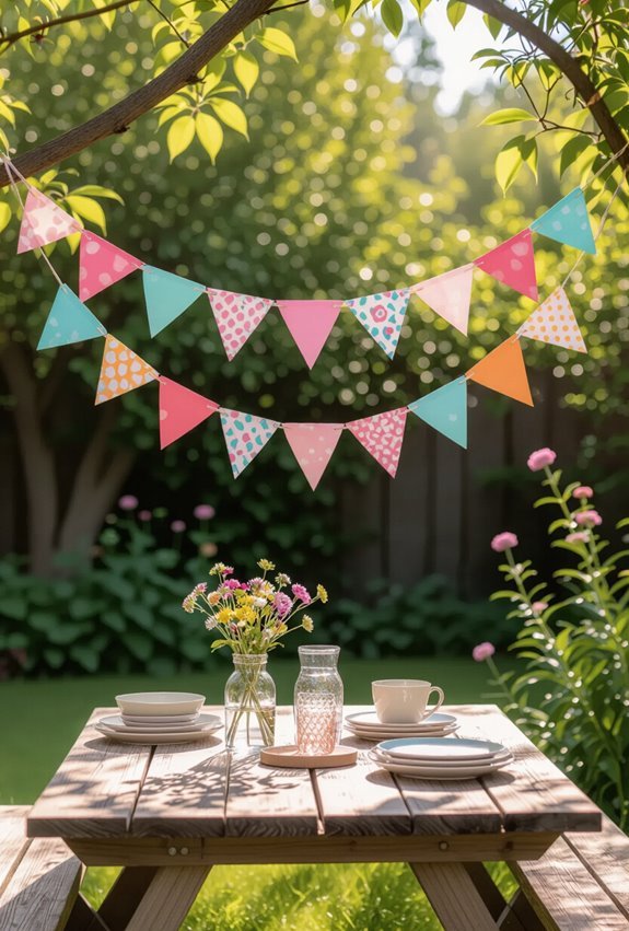 personalized birthday banners displayed prominently