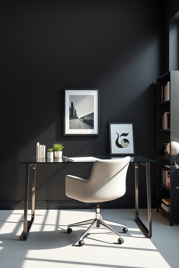 personalized black wall office