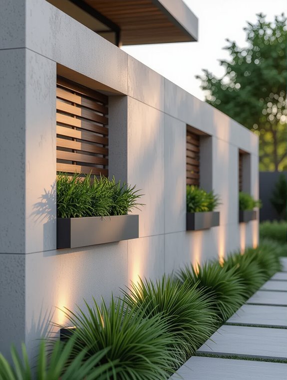 personalized concrete fence options
