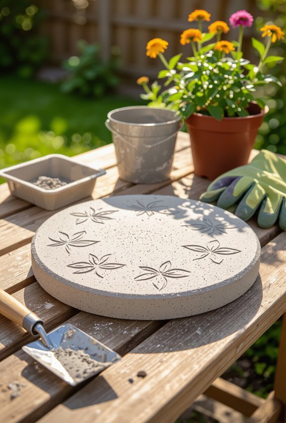 personalized concrete garden stepping stones