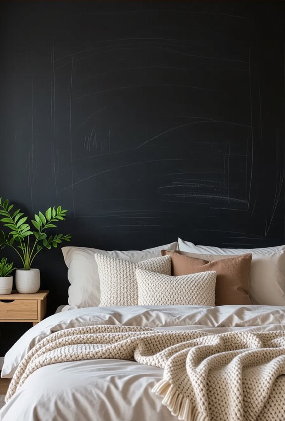 personalized cozy chalkboard headboard