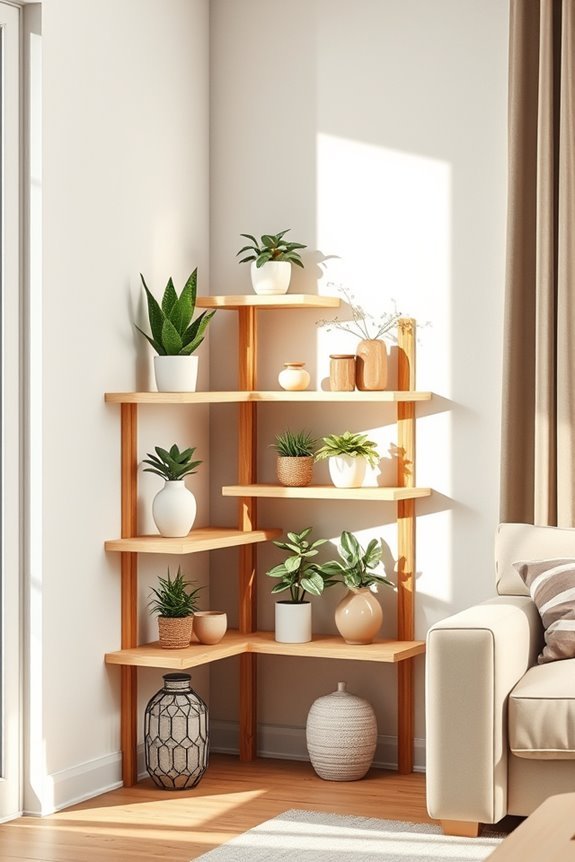 personalized diy corner shelves