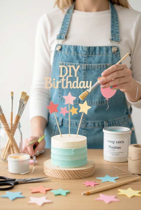 personalized edible and wire topper