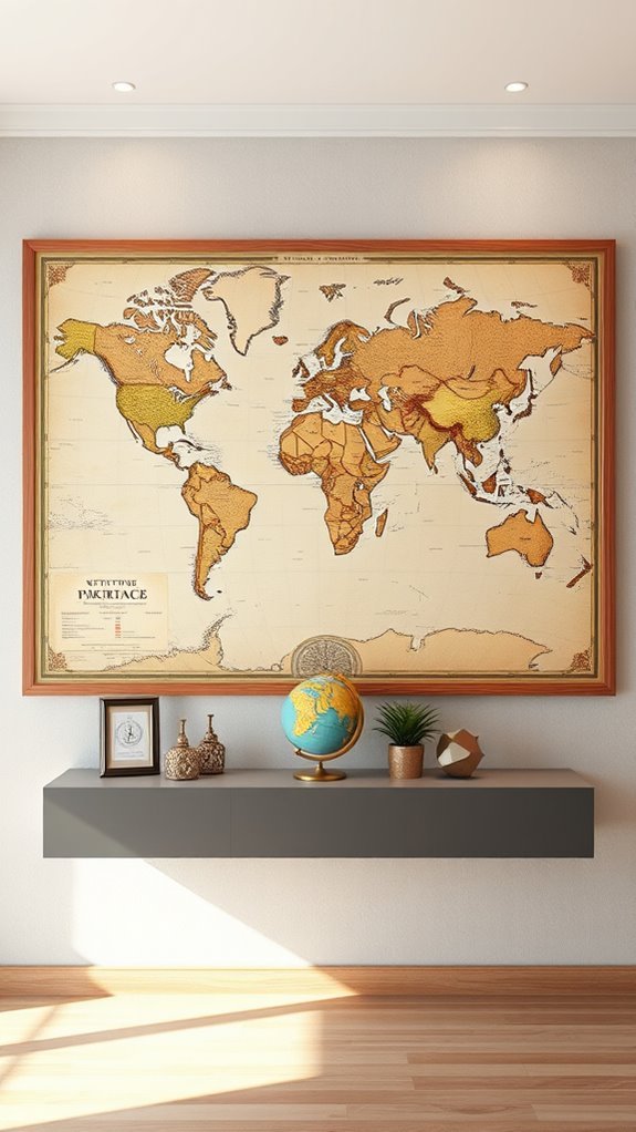personalized geographical art decor