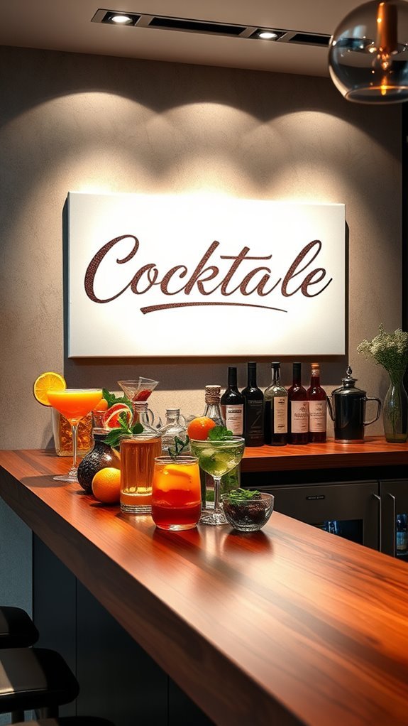 personalized home bar decor