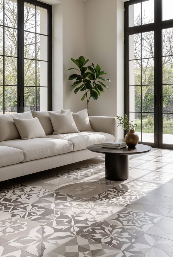 personalized layered mixed tiles design