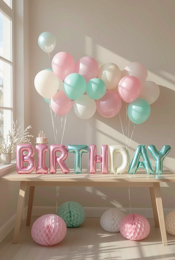 personalized metallic balloon name display