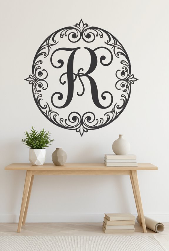 personalized monogram decals for walls