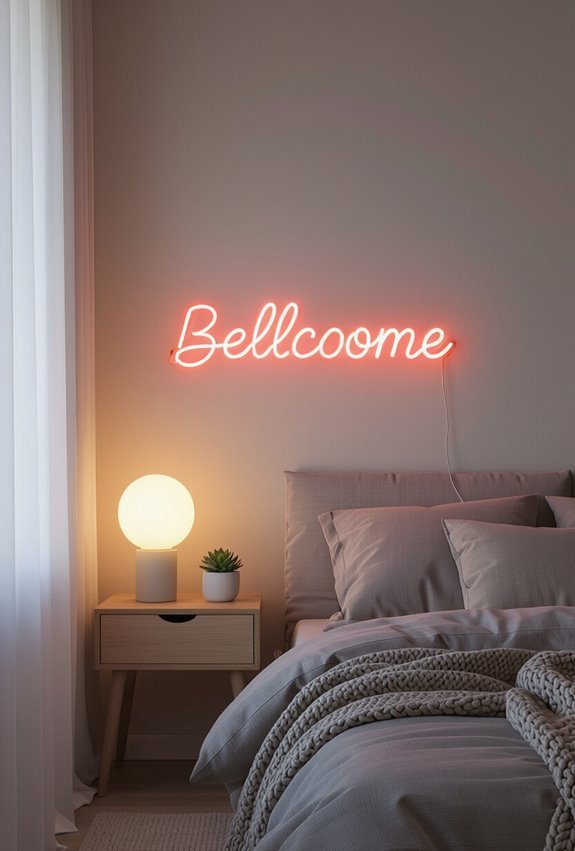 personalized neon quote glow