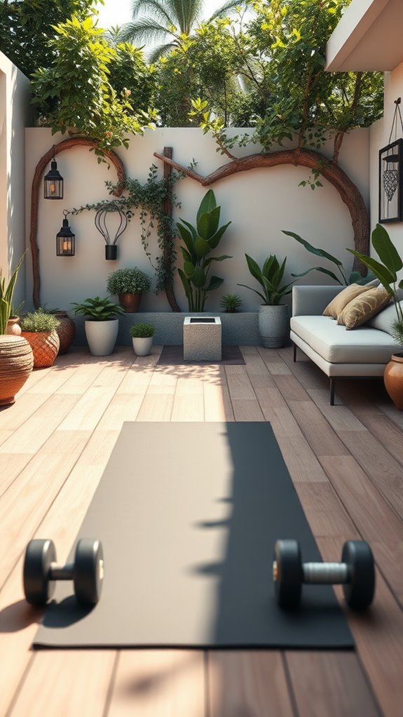 personalized patio gym decor