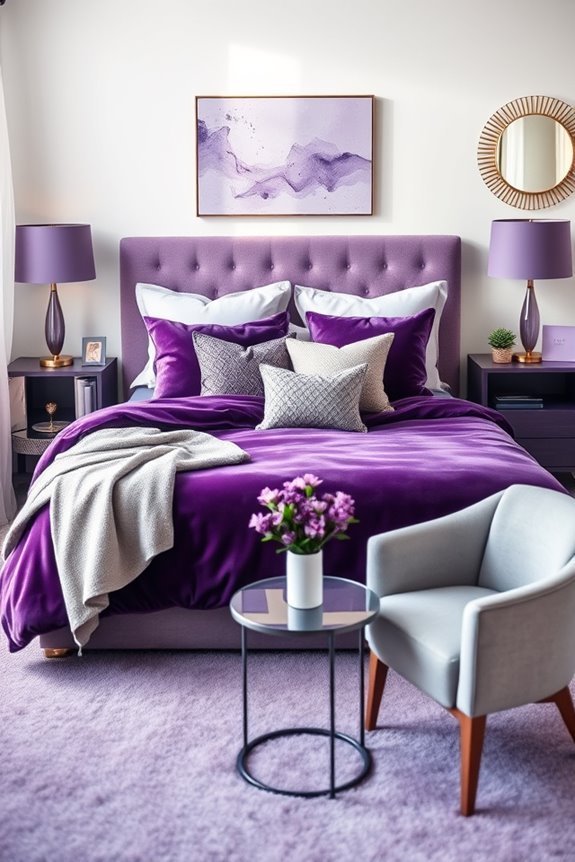 personalized purple bedroom decor