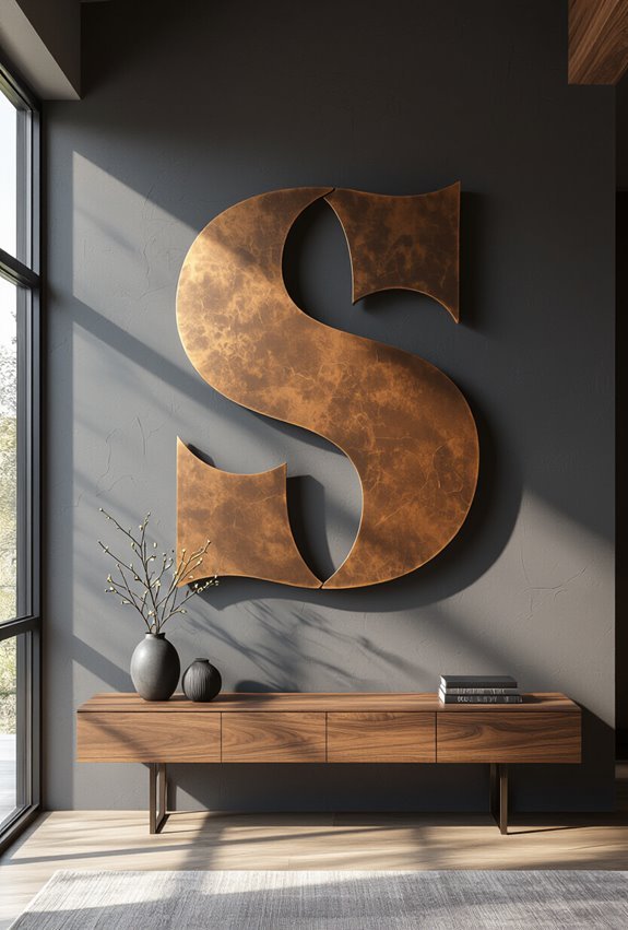 personalized rustic metal or wood